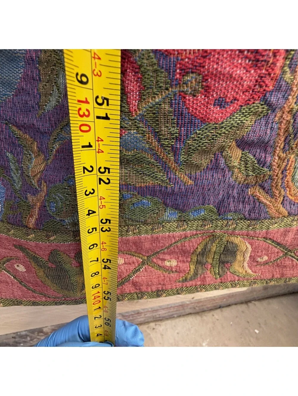 Woven Tapestry Throw Blanket Fruit Floral Pattern 50x54 Storage Location: F-6